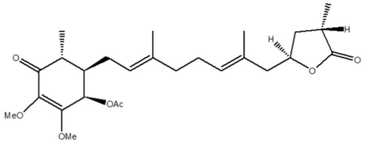 圖二：4-乙醯-安卓奎諾爾-B (4-AAQB)