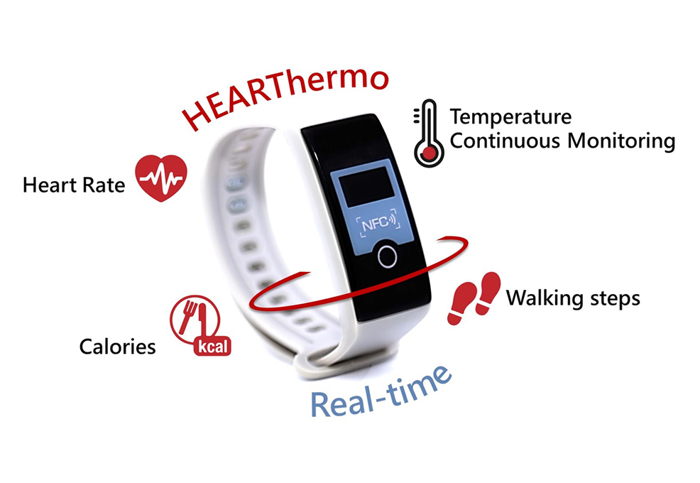 溫心智慧手環監測體溫-應用物聯網於防疫